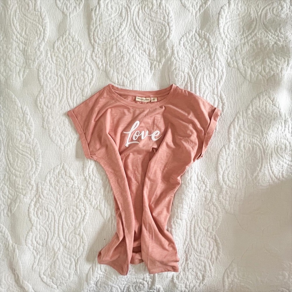 LOVE blush pink tee